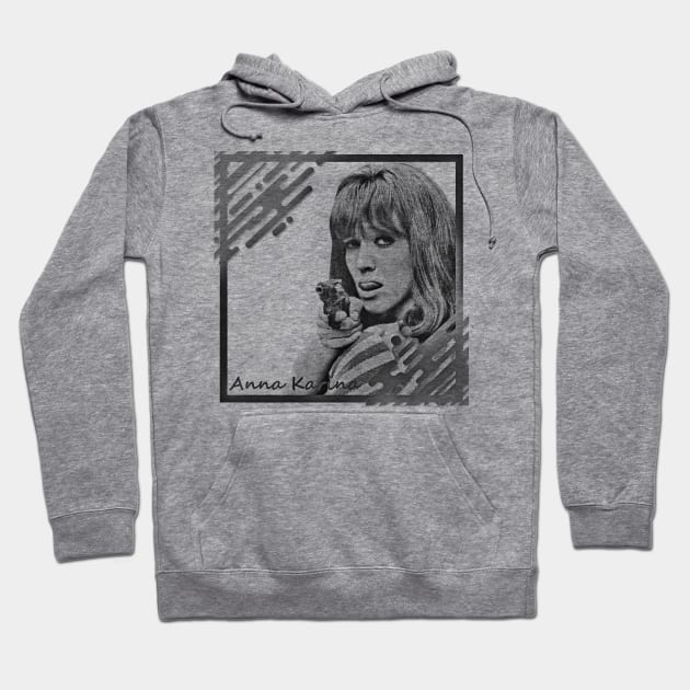 Anna Karina in Black & White Frame Concept Hoodie by Mysimplicity.art